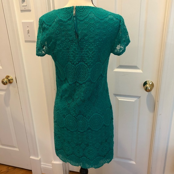 LAUNDRY TURQUOISE LACE BUSINESS/CASUAL DRESS - Picture 3 of 5
